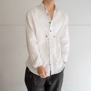 2000s tyrolean like cotton stand collar shirt