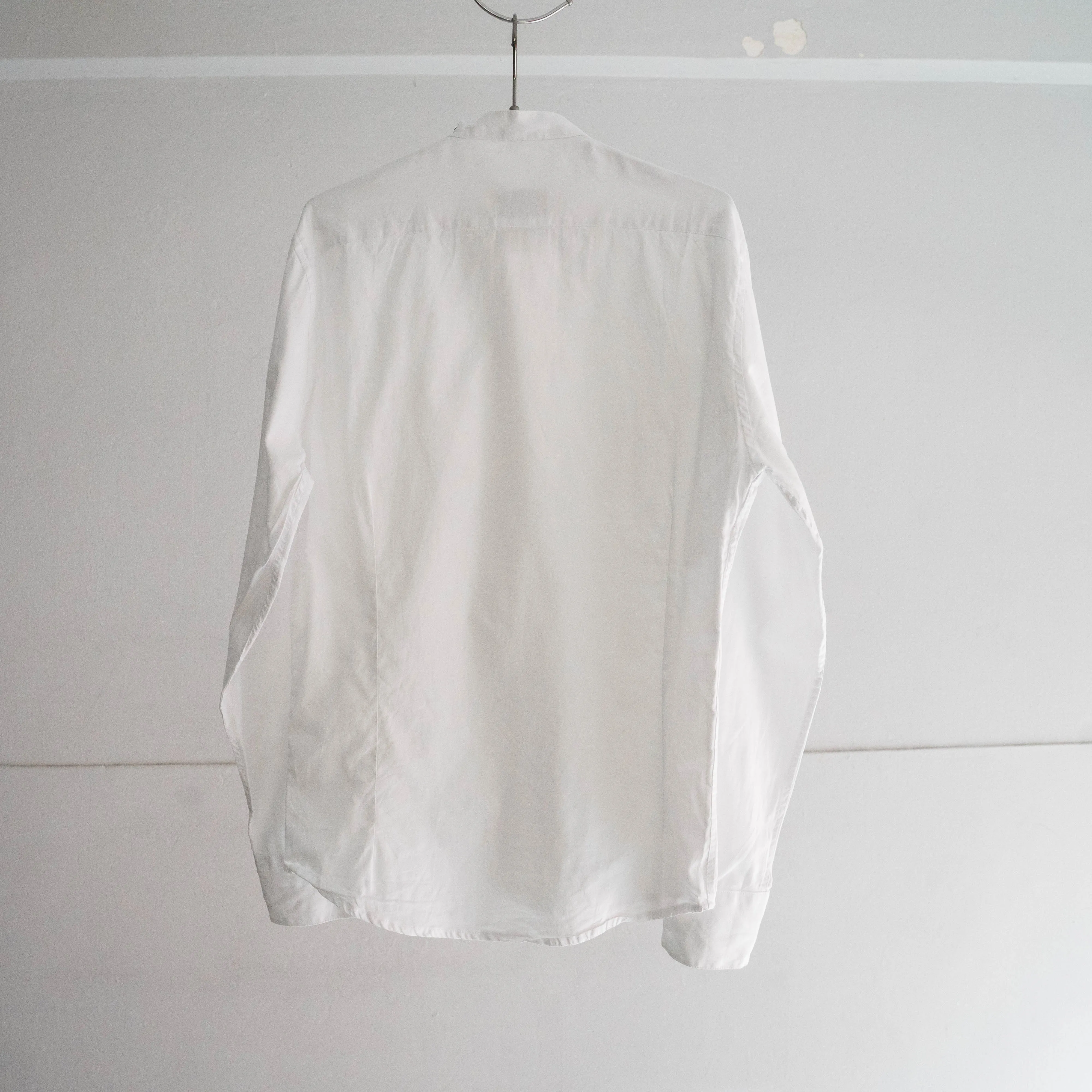 2000s tyrolean like cotton stand collar shirt