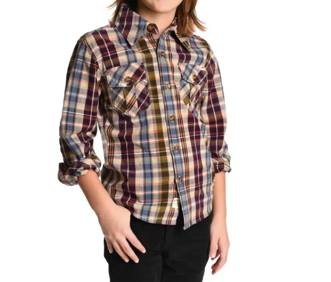 Appaman - Boys Flannel Shirt in Mecca Plaid