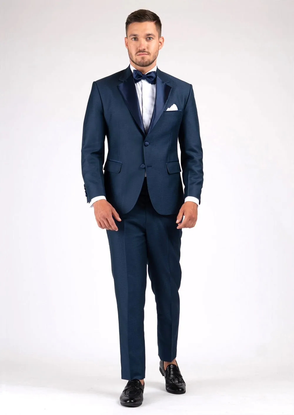 Astor Blue Microcheck Tuxedo