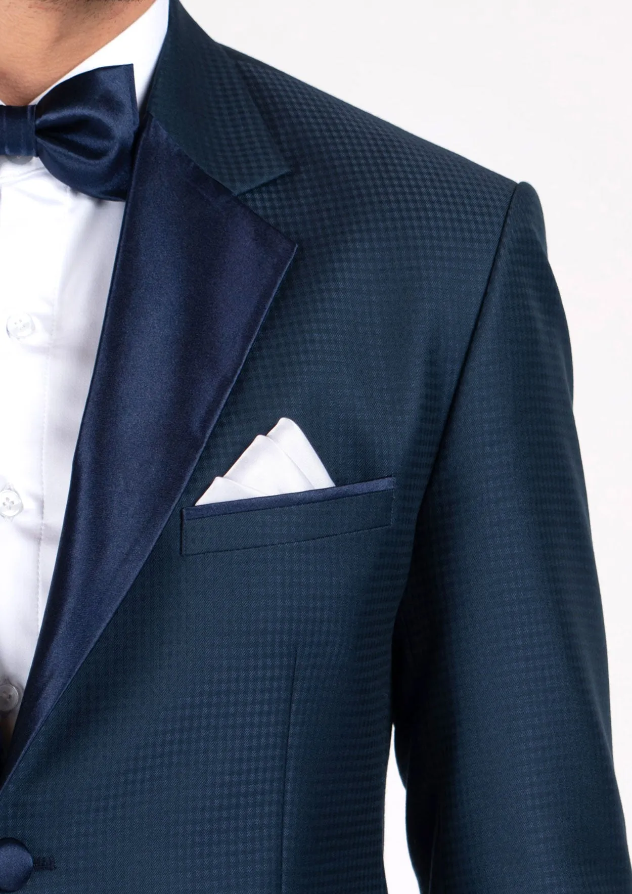 Astor Blue Microcheck Tuxedo