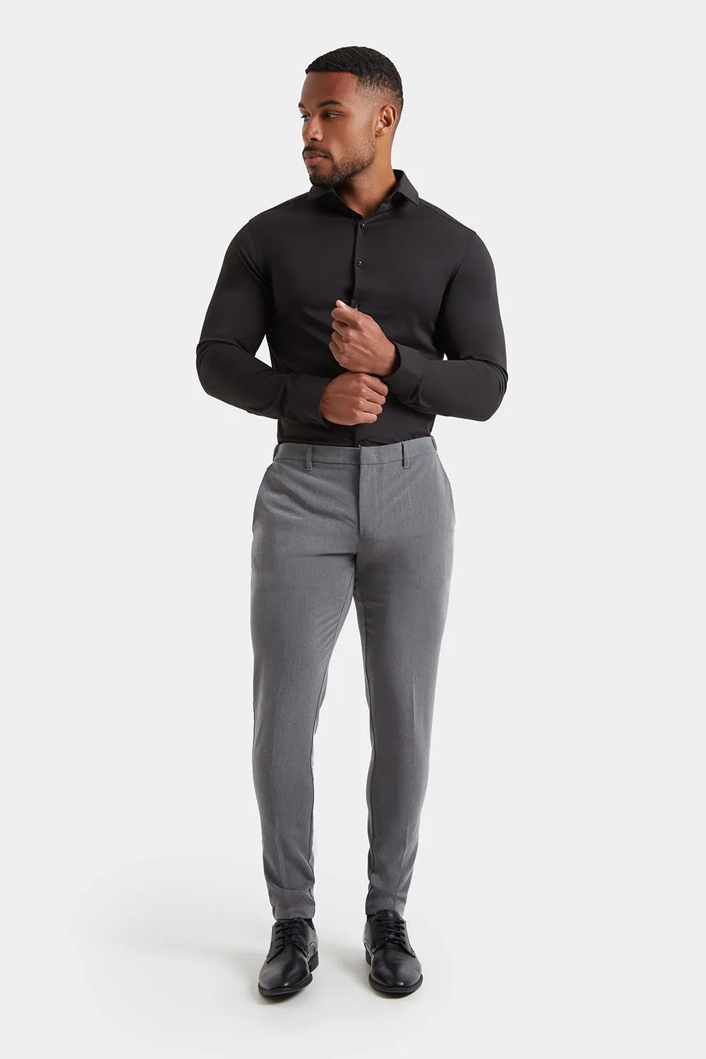 Athletic Fit Essential Pants in Charcoal