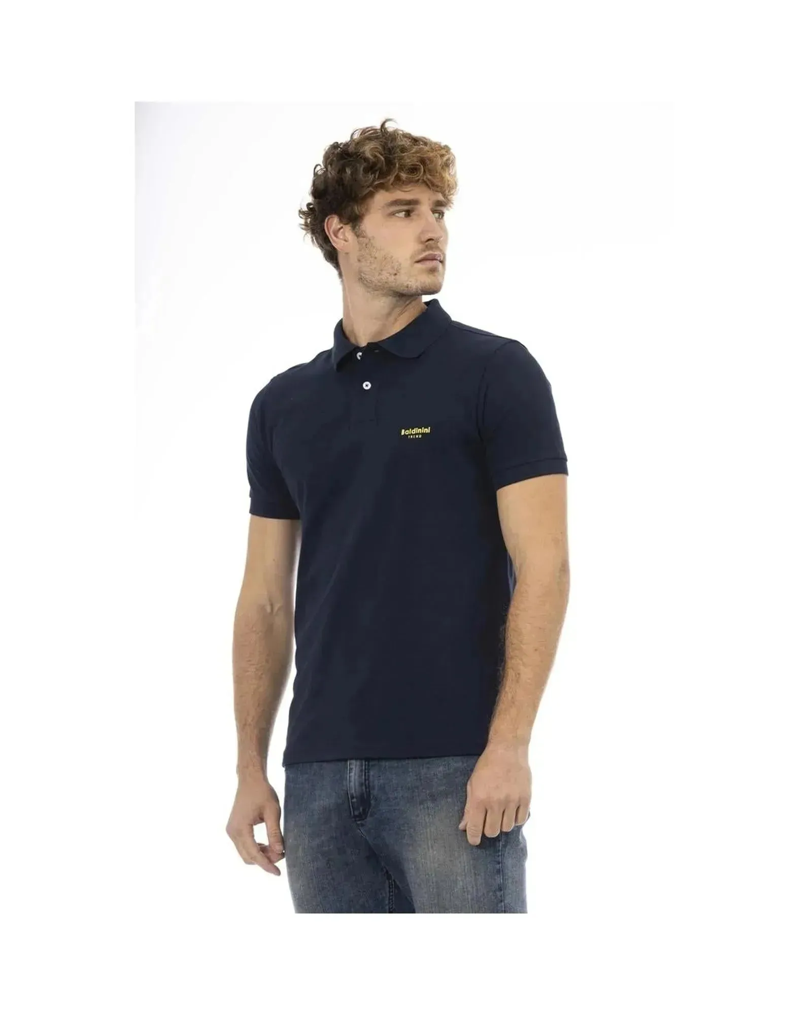 Baldinini Trend Men's Blue Cotton Polo Shirt - 2XL