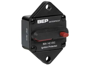 BEP Panel Mount Thermal Single Pole Circuit Breaker - 9 Sizes