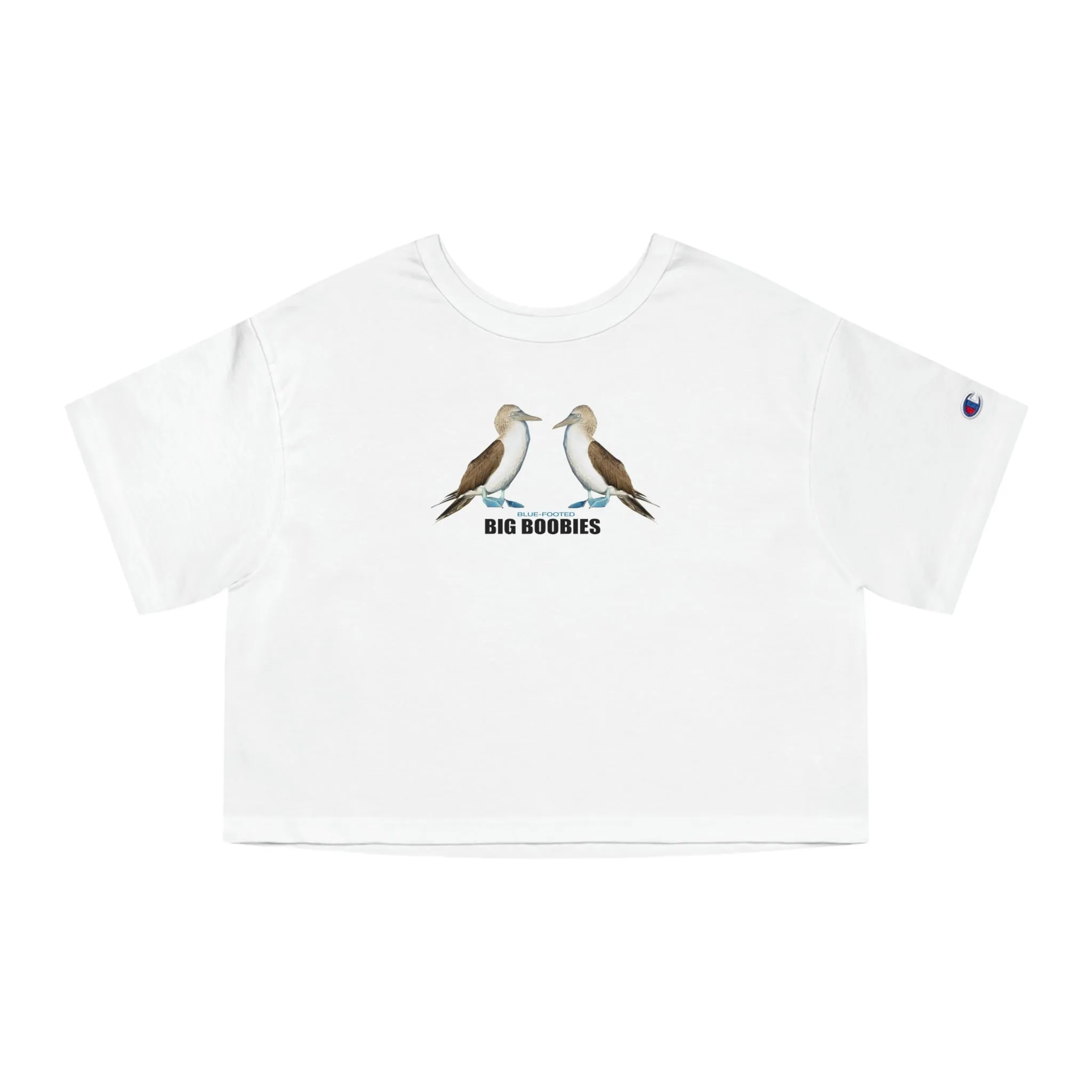 Big Blue-Footed Boobies  Champion Women's Heritage Cropped T-Shirt
