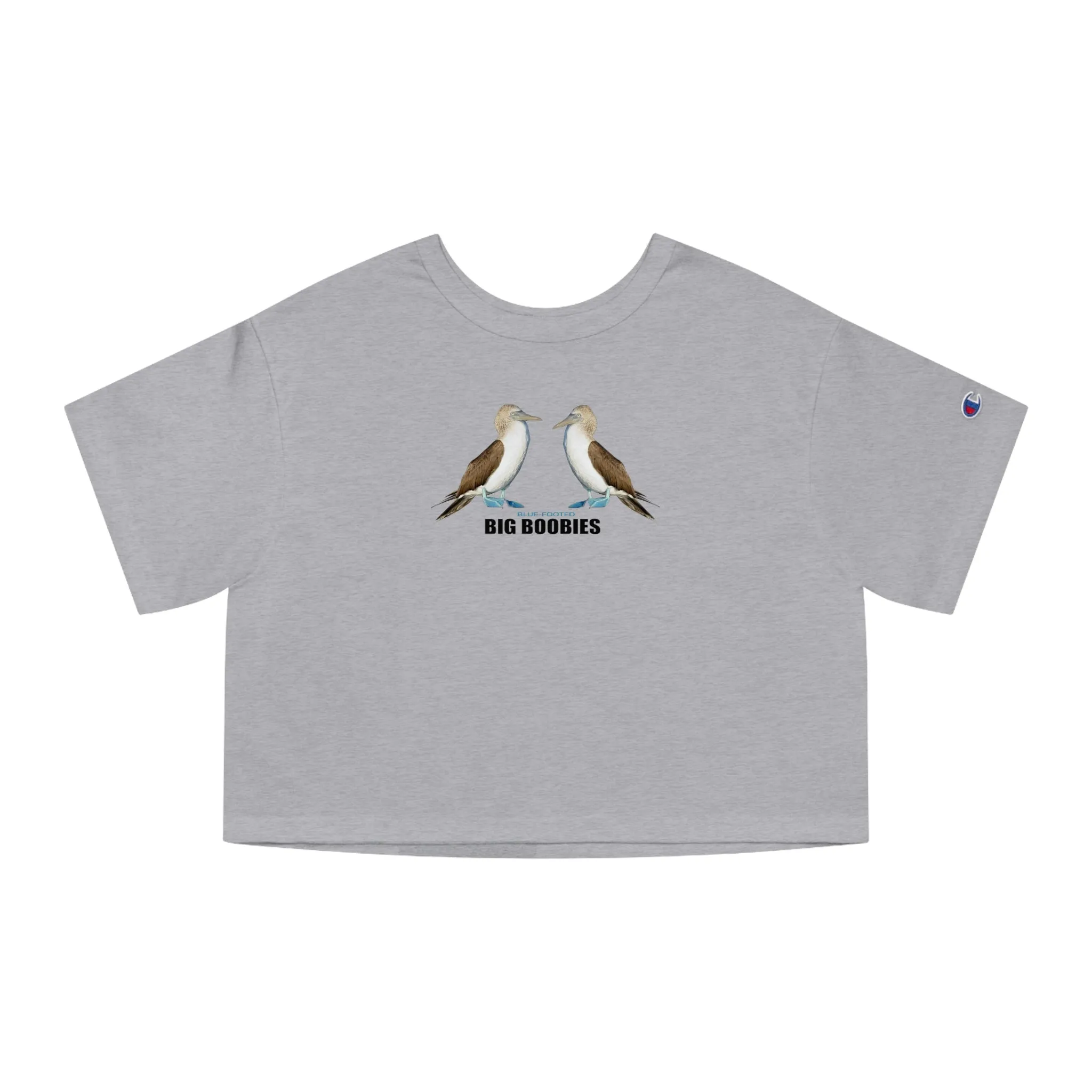 Big Blue-Footed Boobies  Champion Women's Heritage Cropped T-Shirt