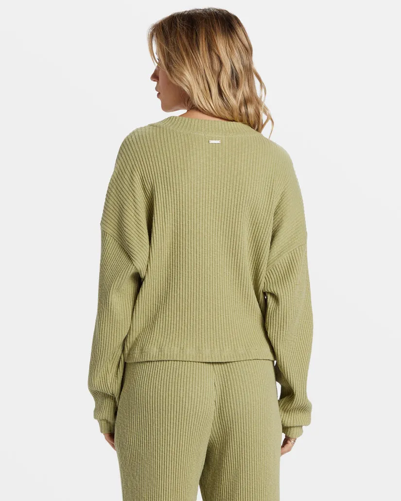 Billabong Good Catch Henley T-shirt - AVOCADO