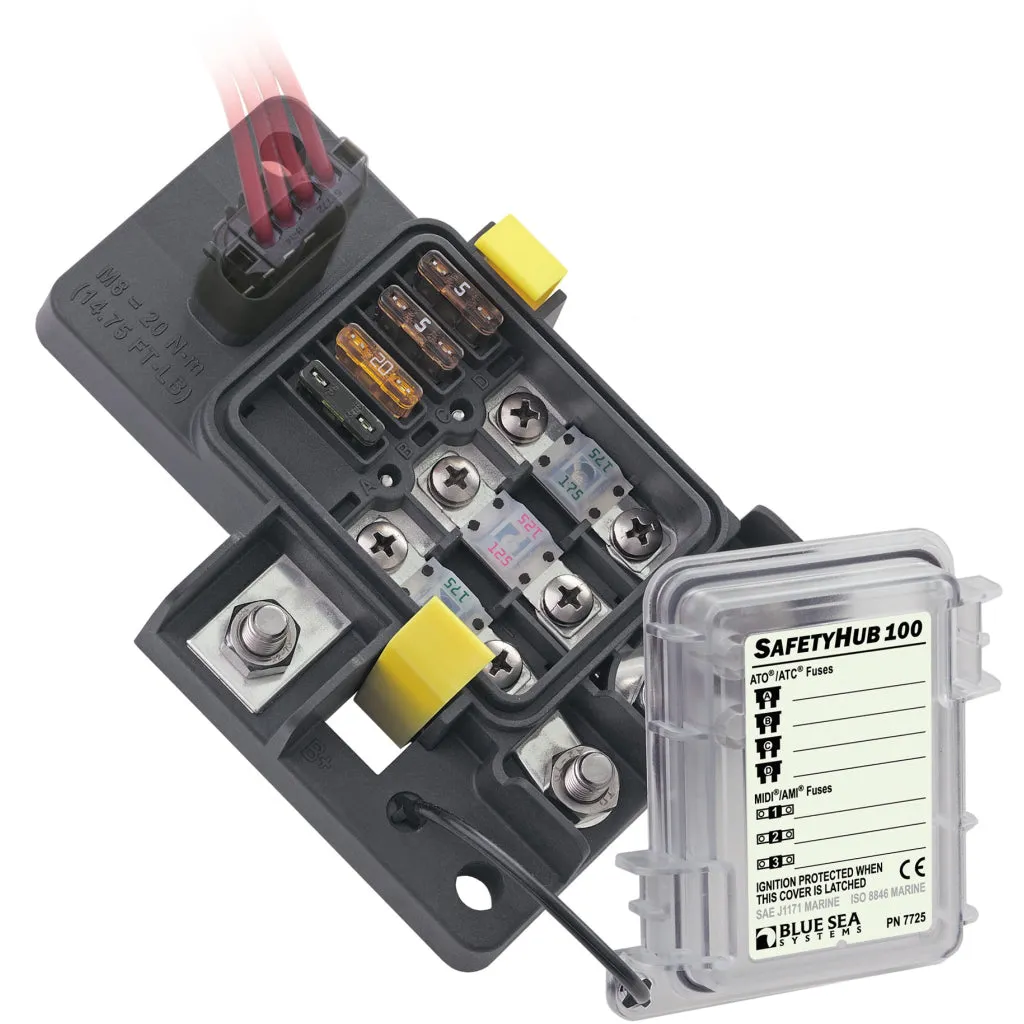 Blue Sea 7725 SafetyHub 100 Fuse Block