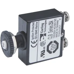 Blue Sea Push Button Circuit Breaker - 25A
