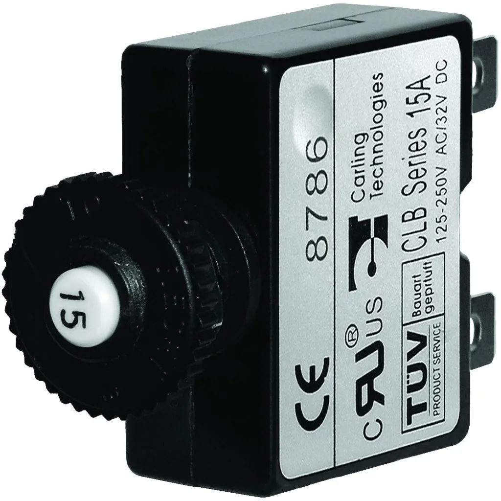 Blue Sea Push Button Reset Only Circ. Br. 15A
