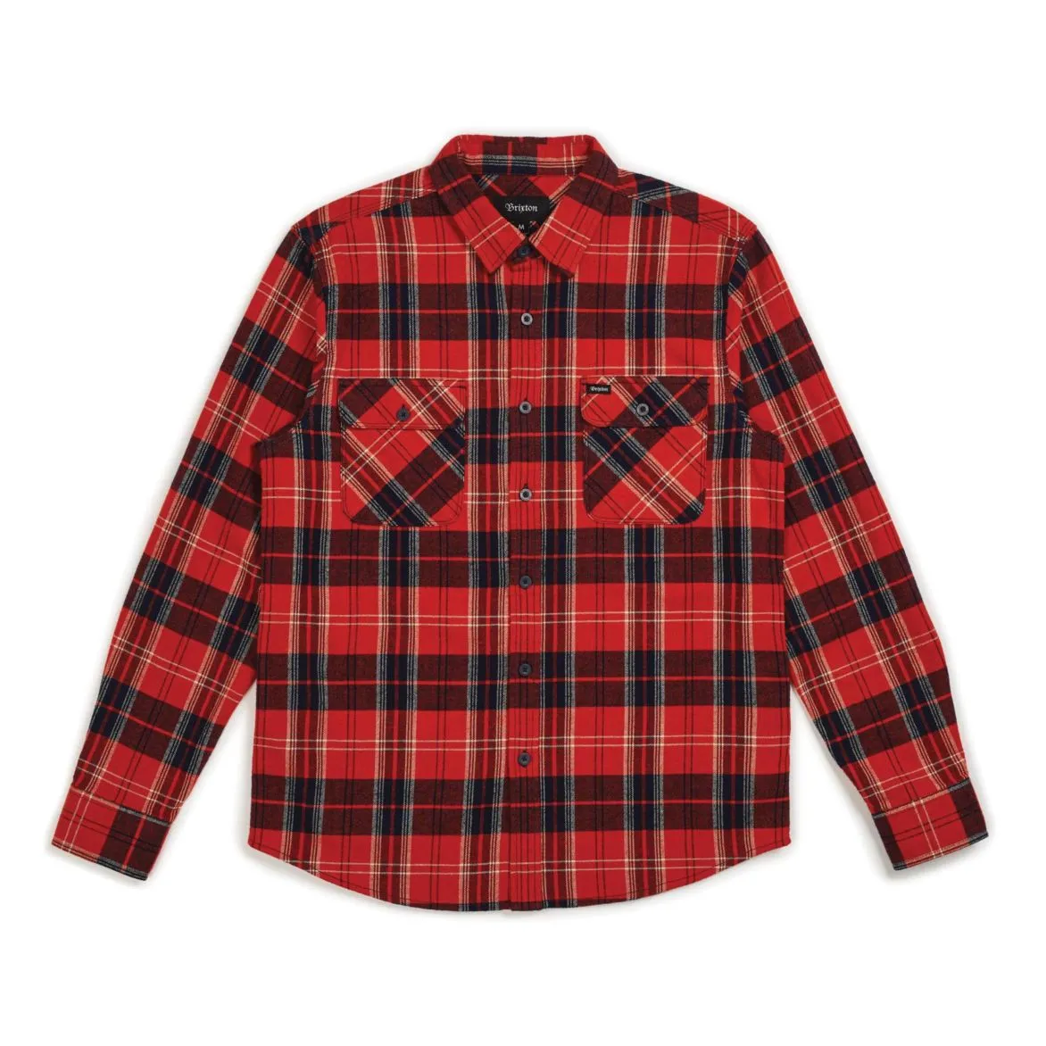 BOWERY L/S FLANNEL RED/NAVY