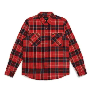 BOWERY L/S FLANNEL RED/NAVY