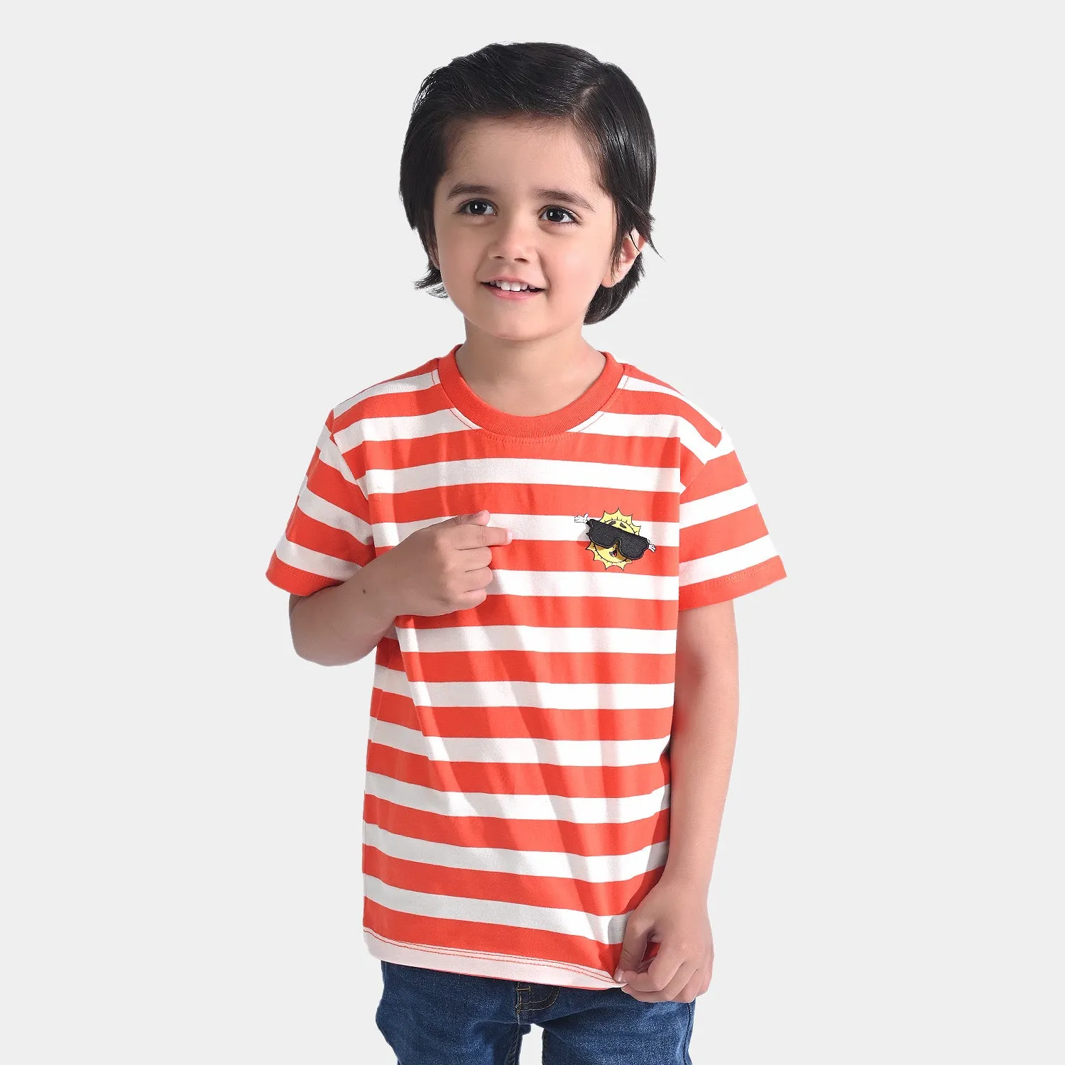 Boys Cotton Jersey T-Shirt H/S | Sun-White