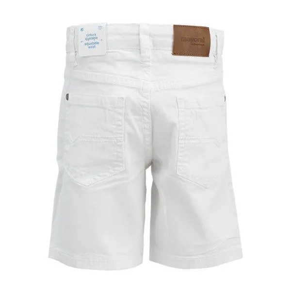 BOYS WHITE CLASSIC 5 POCKETS SHORT