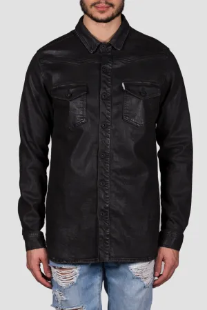 Brushed Denim Shirt Black