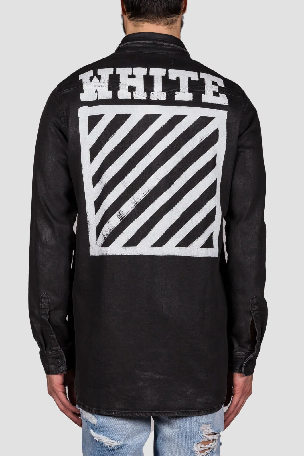 Brushed Denim Shirt Black