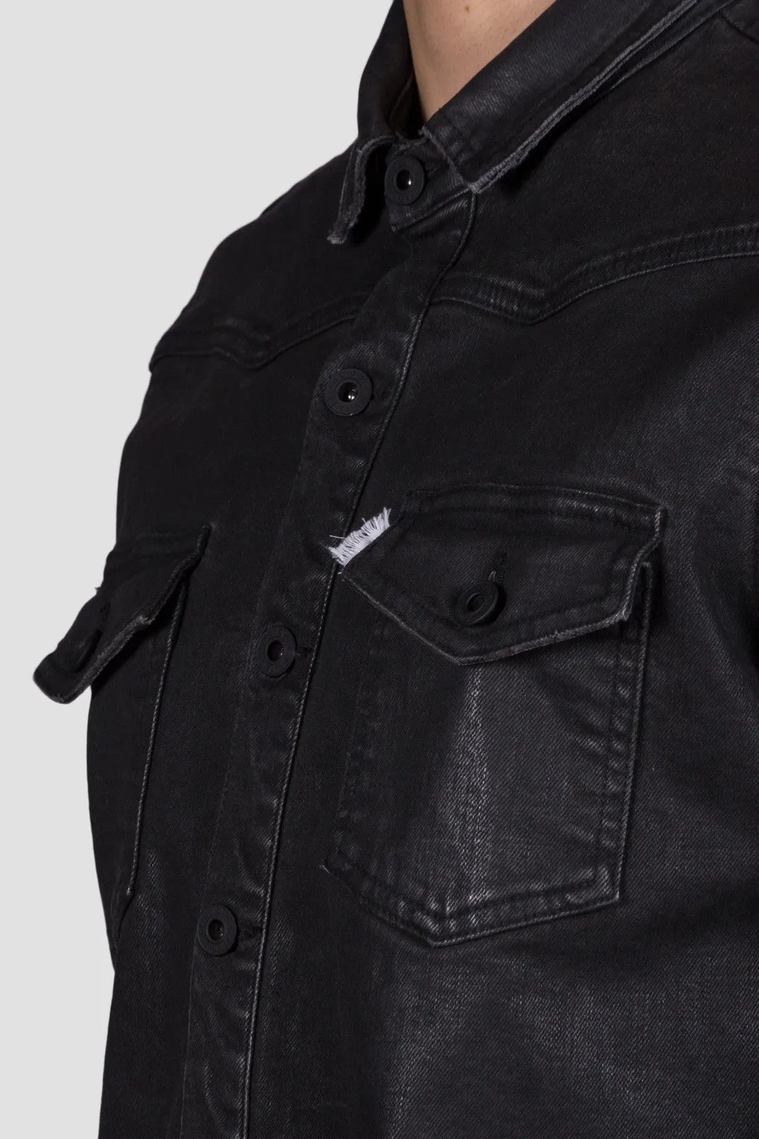 Brushed Denim Shirt Black