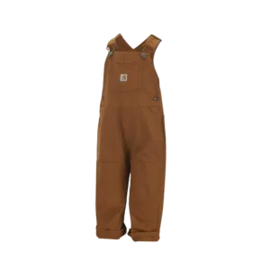 Carhartt Kid's Loose Fit Canvas Bib Brown Overall