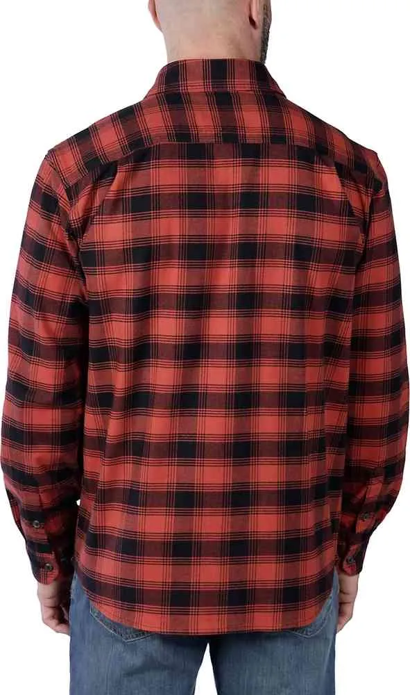 Carhartt Rugged Flex Flannel Plaid Shirt Black Red