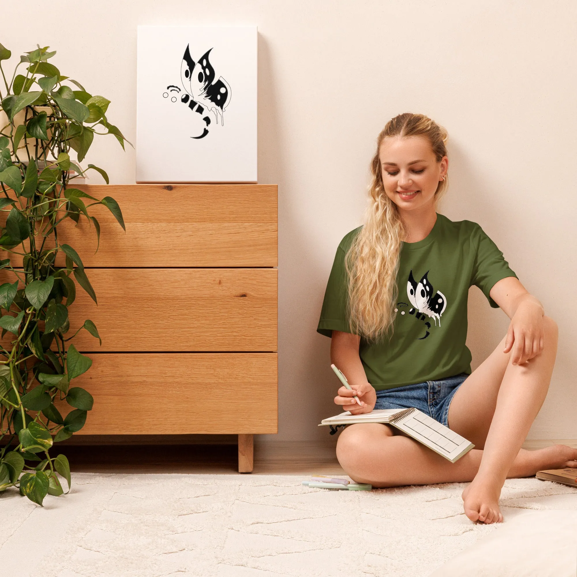 Comfortable Women’s Tee, Soft Cotton T-Shirt, Butterfly Graphic Tee, Perfect Comfortable Wear