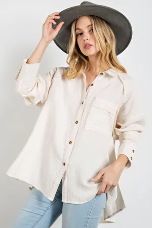 Cotton gauze shirt