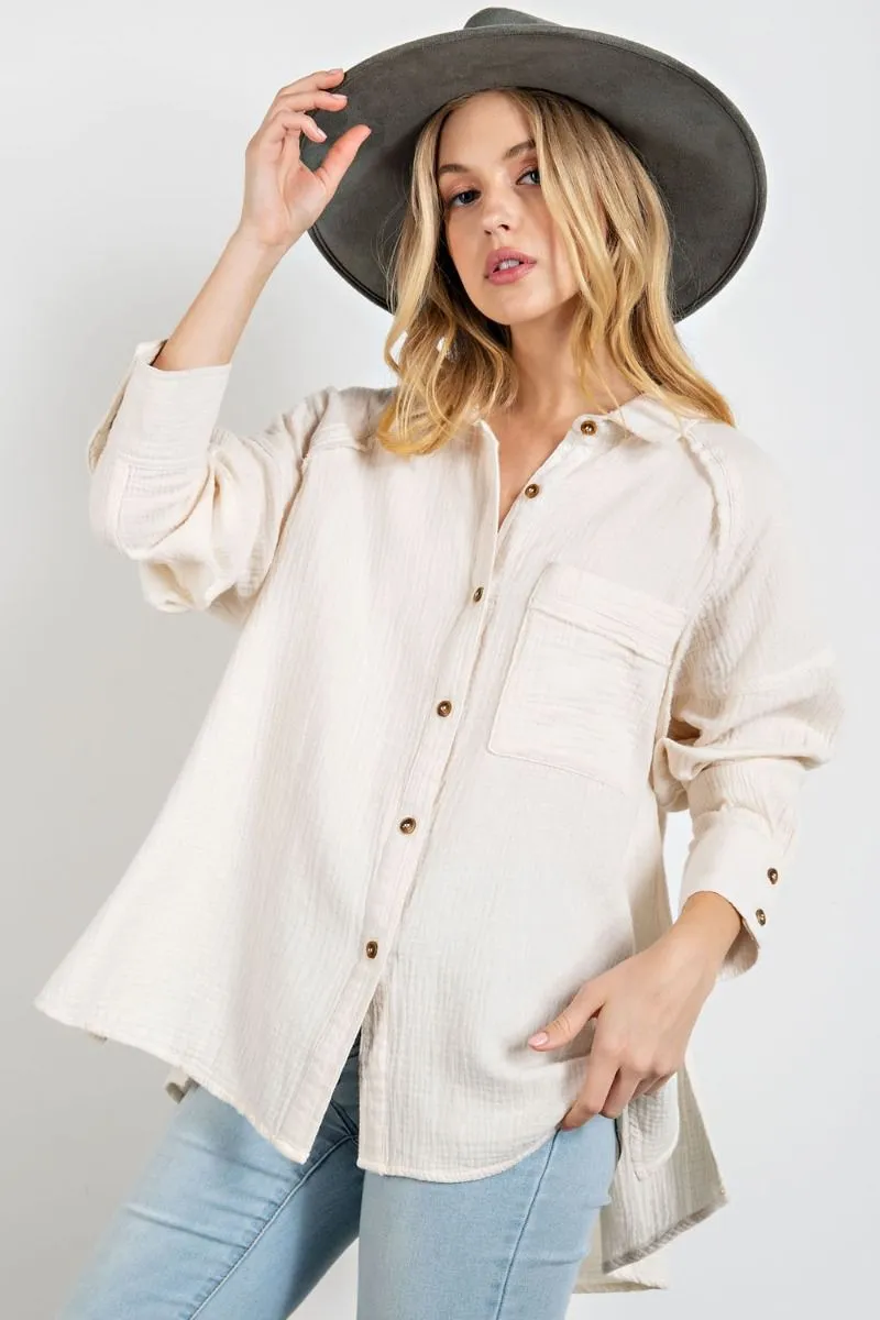 Cotton gauze shirt