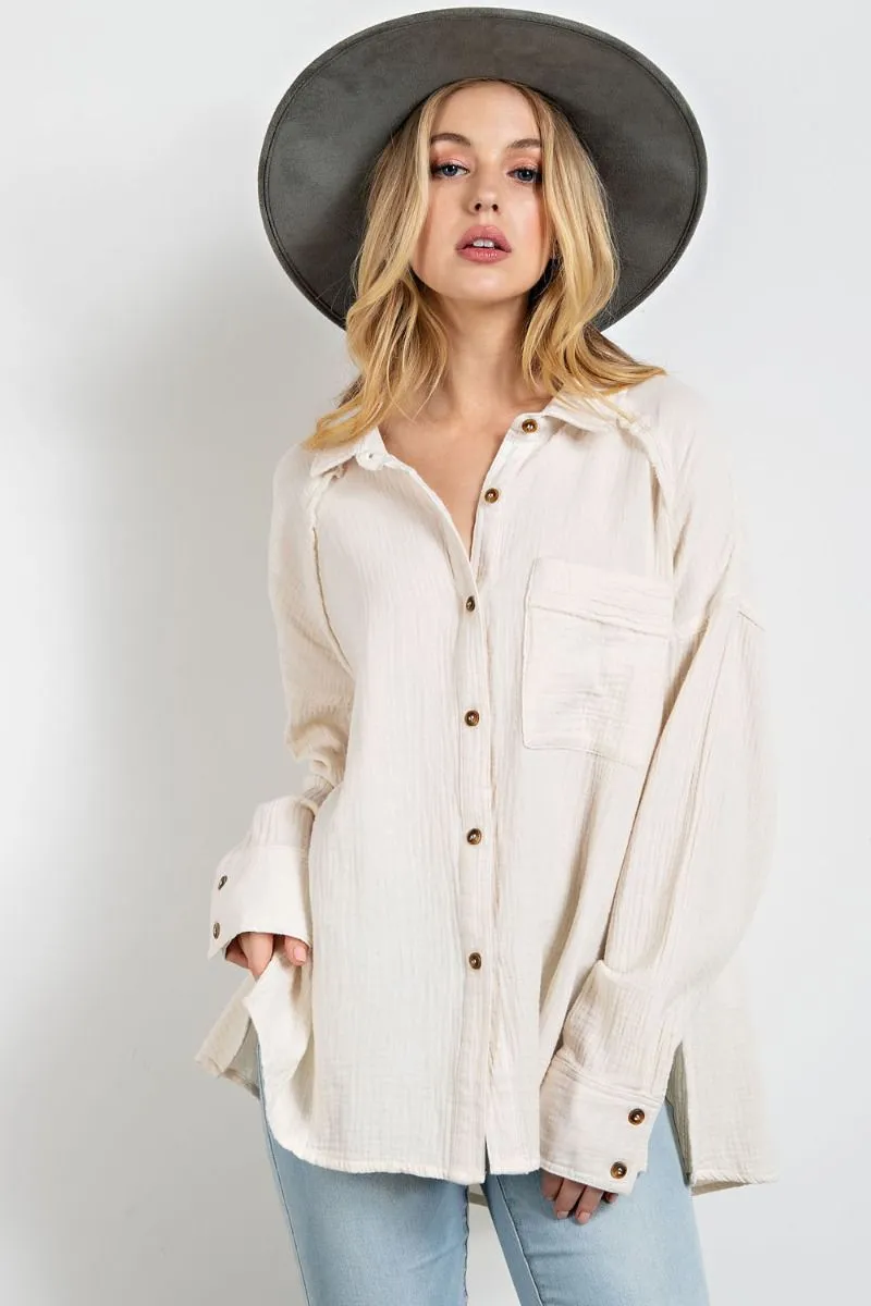 Cotton gauze shirt