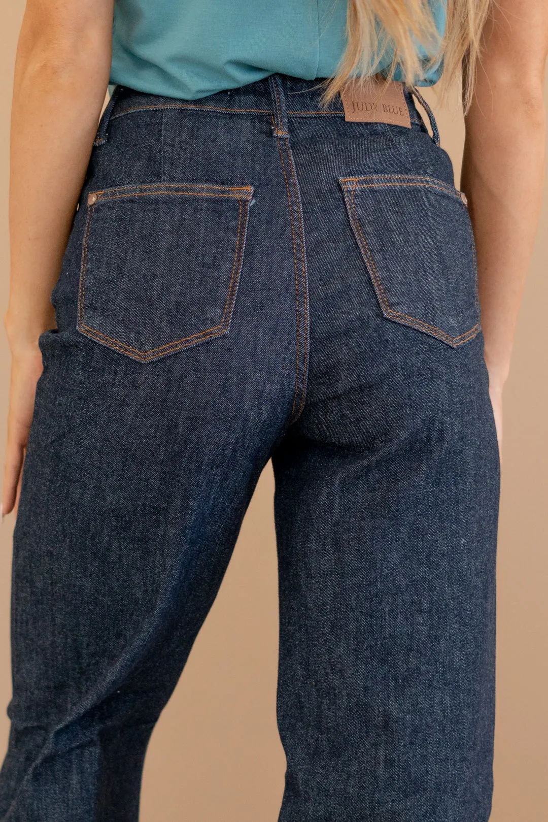 Curvy Darling High Rise Front Seam & Dart Wide Leg