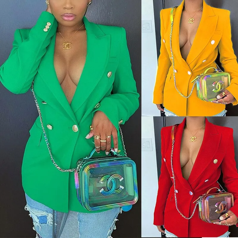 DressBetty - Elegant Green Red Blazer