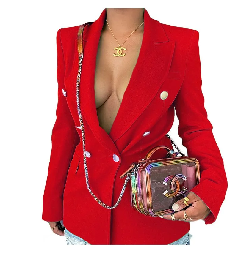 DressBetty - Elegant Green Red Blazer