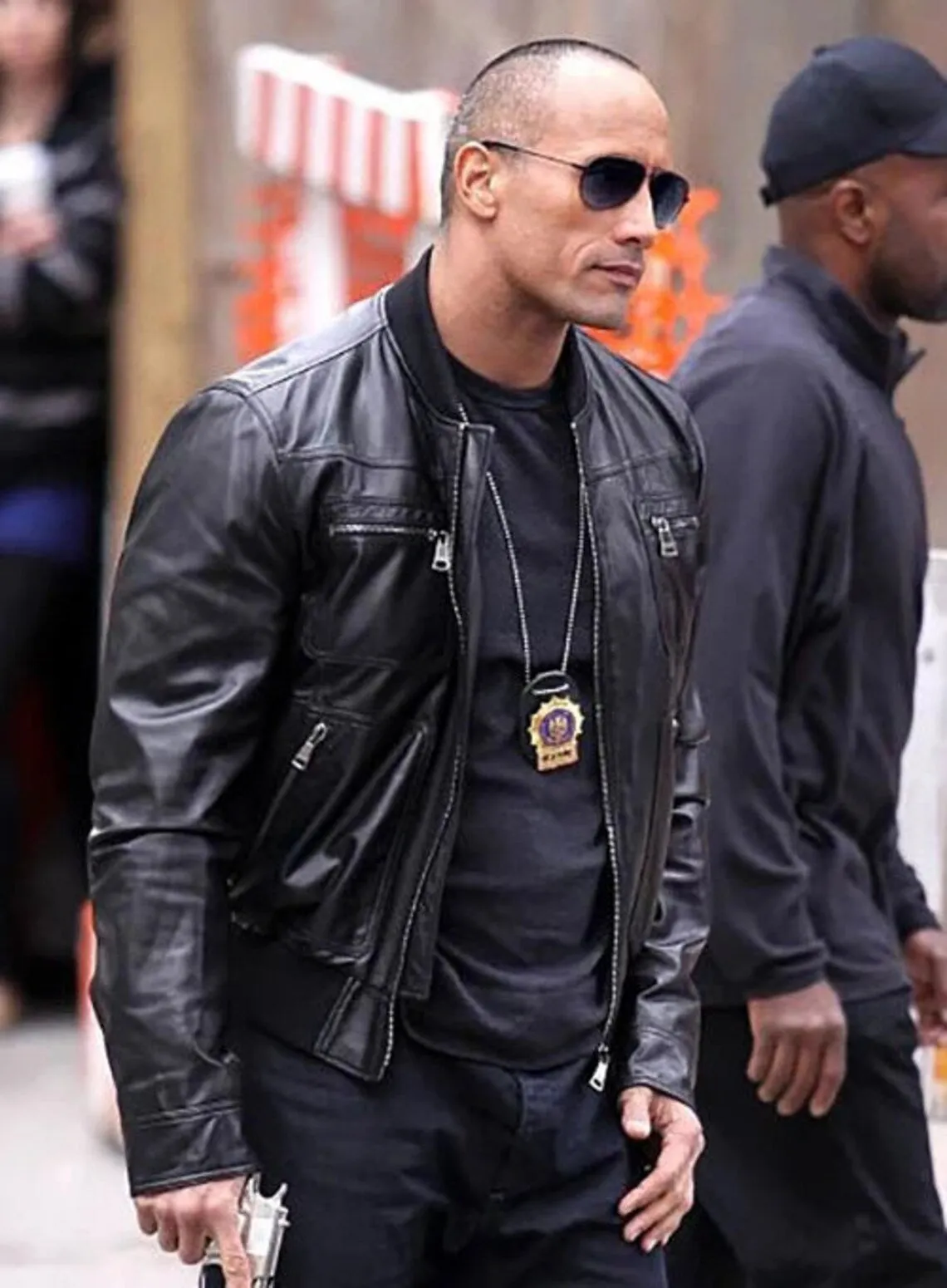 DWAYNE JOHNSON the other guys leather jacket | men celebrity leather jacket