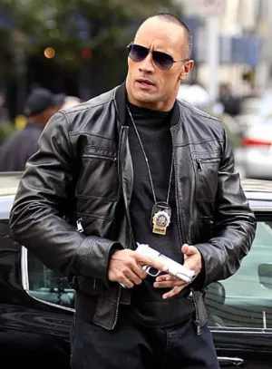 DWAYNE JOHNSON the other guys leather jacket | men celebrity leather jacket