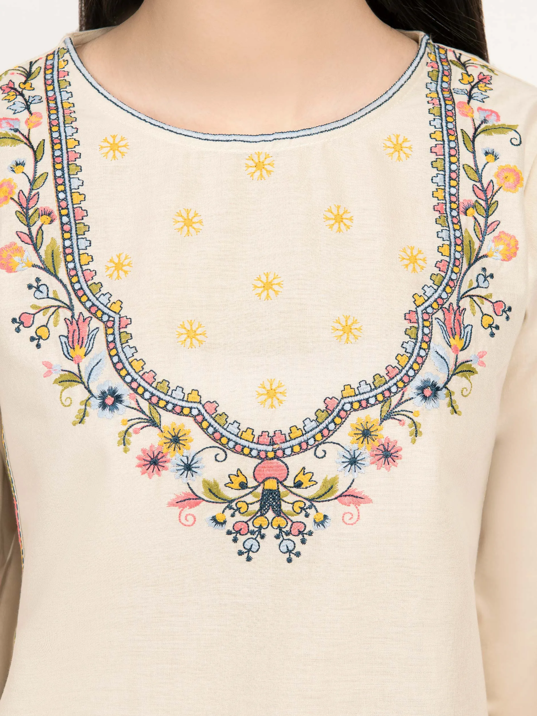 Embroidered Winter Cotton Suit