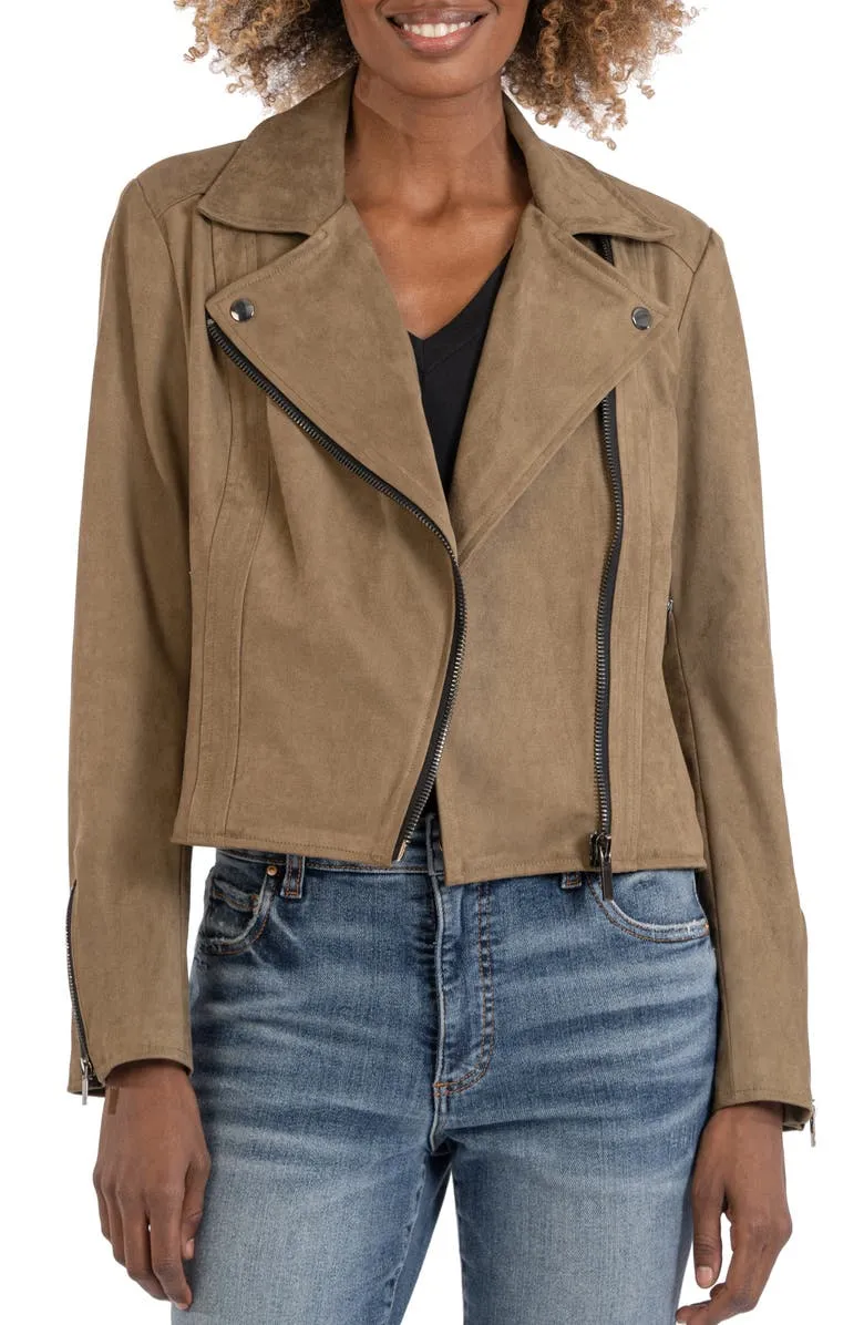 Emma faux suede moto jacket