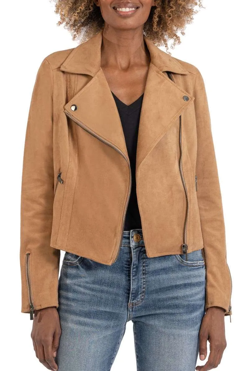Emma faux suede moto jacket