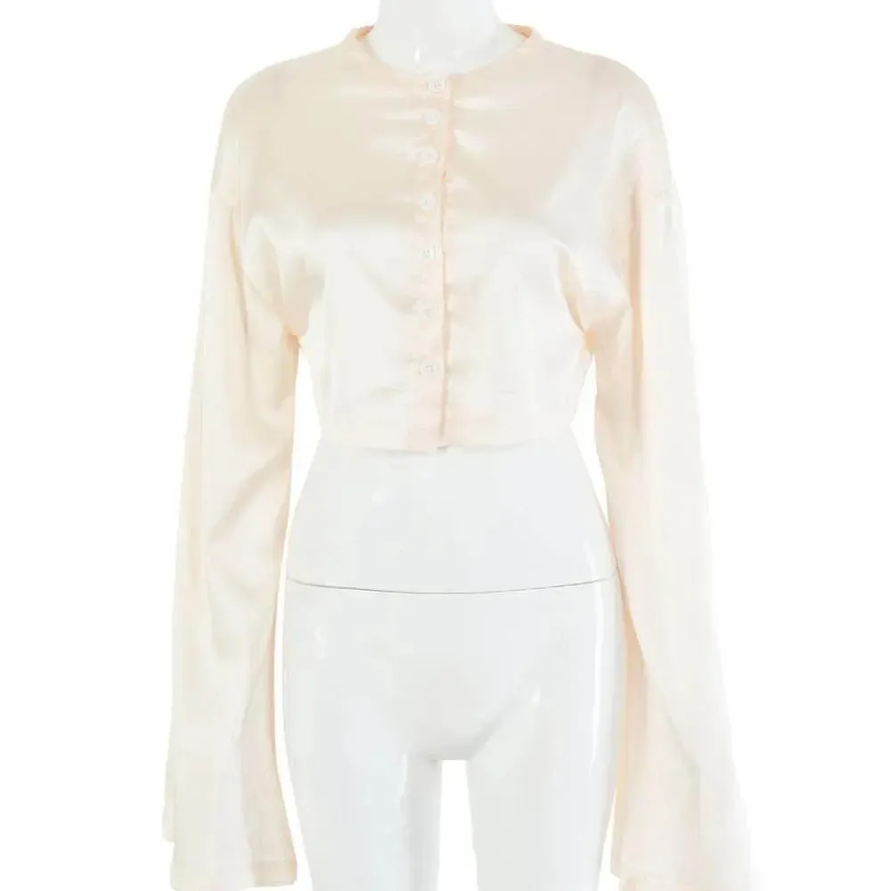 Fashion Casual Satin Two-Piece Dress Suit