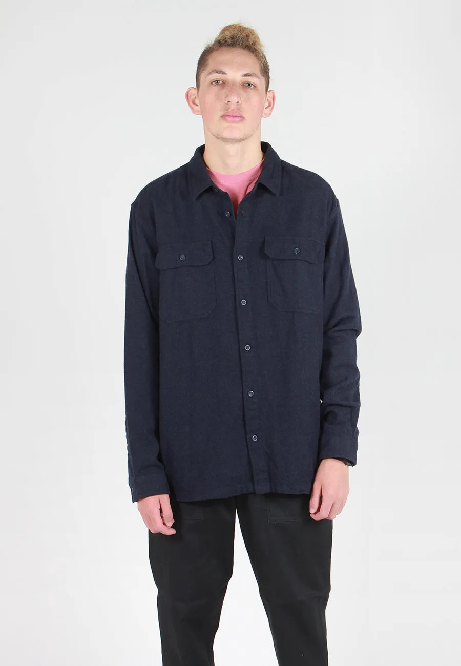 Fjord Flannel Shirt - navy blue