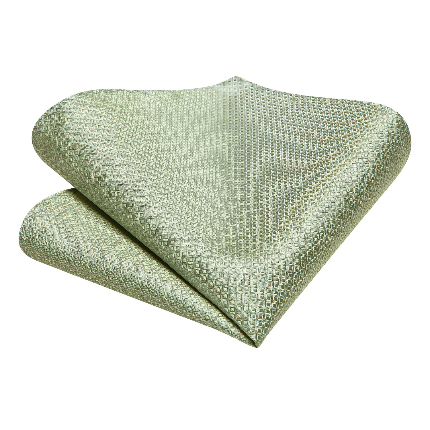 Hi-Tie Mint Green Solid 67" Extra Long Tie Handkerchief Cufflinks Set