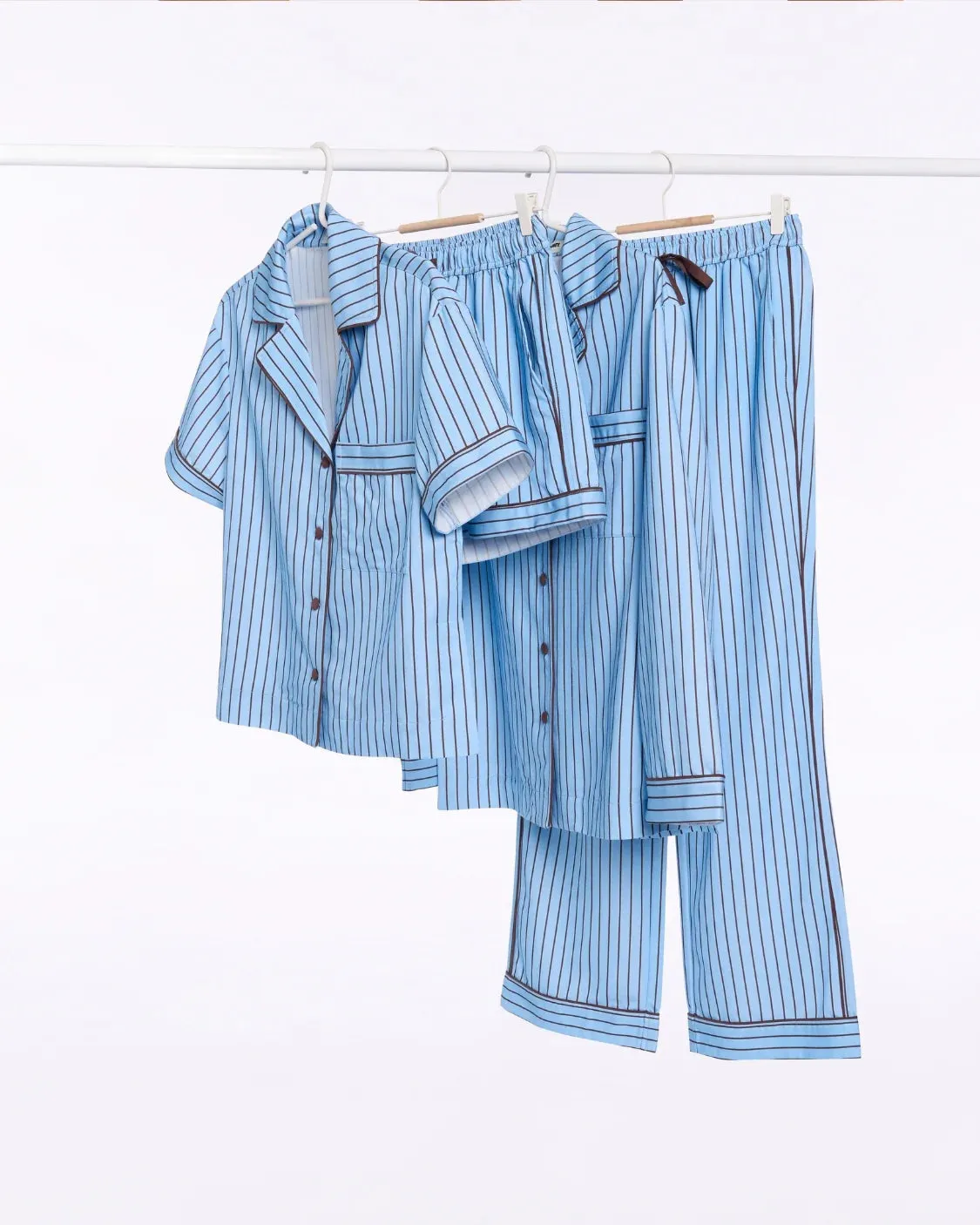 Hommey Short Sleeve Shirt - Iced Chocolate Stripes