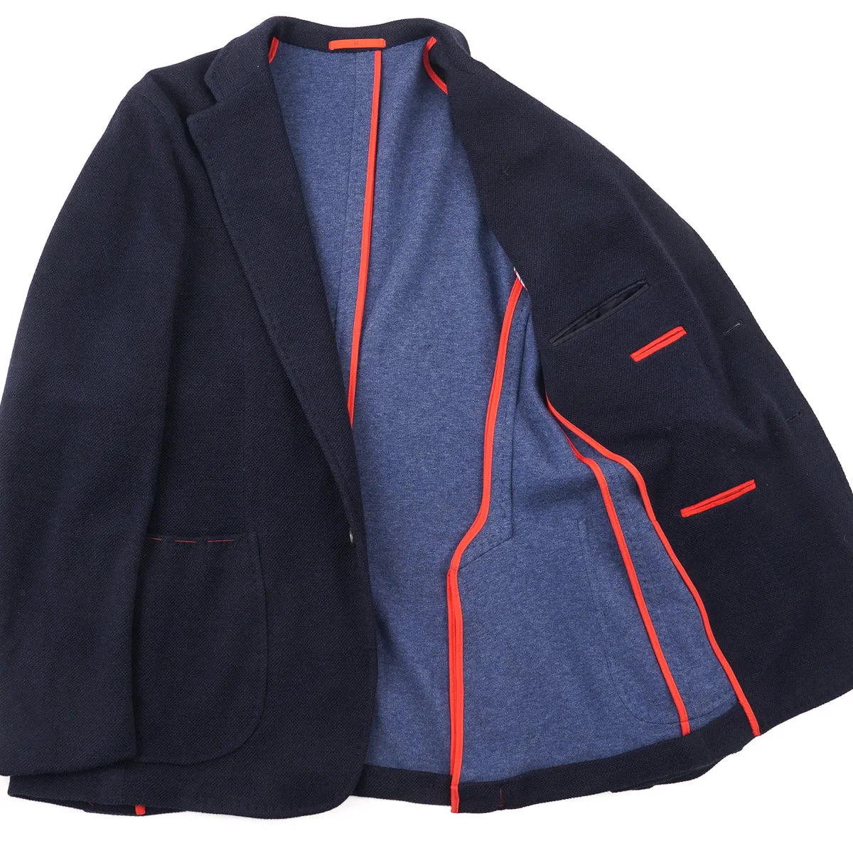 Isaia Deconstructed Pique Knit Sport Coat