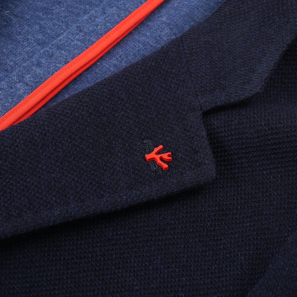 Isaia Deconstructed Pique Knit Sport Coat