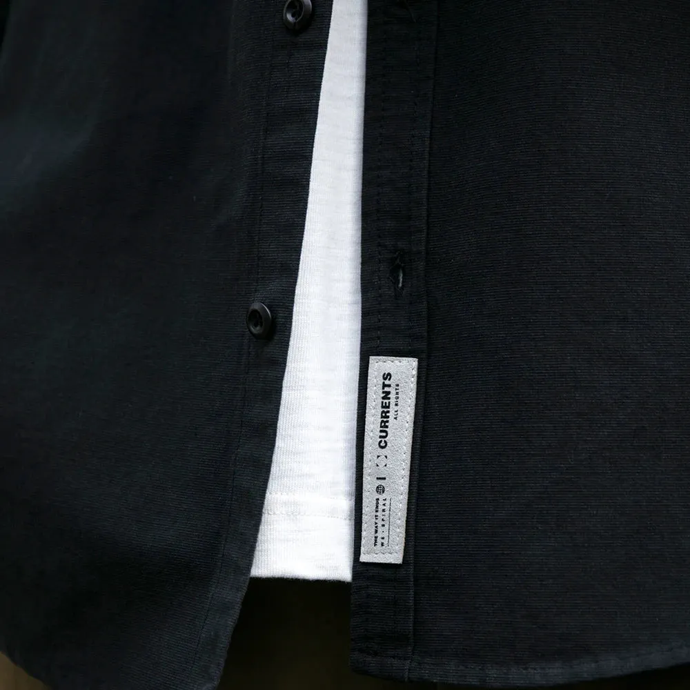 Japanese Black Cotton Vintage Shirt Men's Casual Loose Cargo Coat