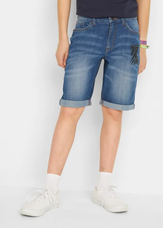 John Baner Jeanswear Boys' Skinny Stretch Shorts, Orange