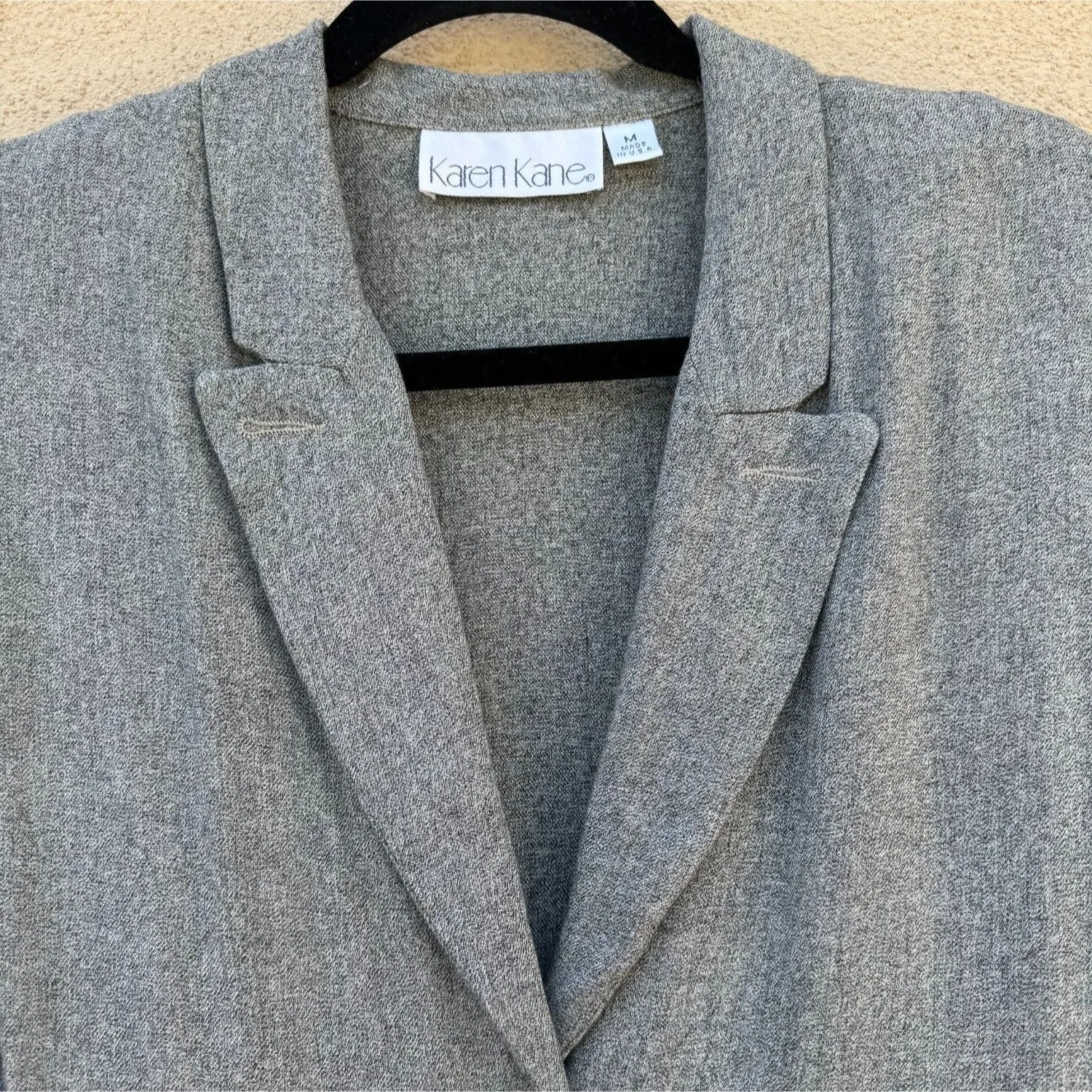 Karen Kane Vintage 80s 90s 3 Button Notch Collar Women's Suit Jacket Blazer - M