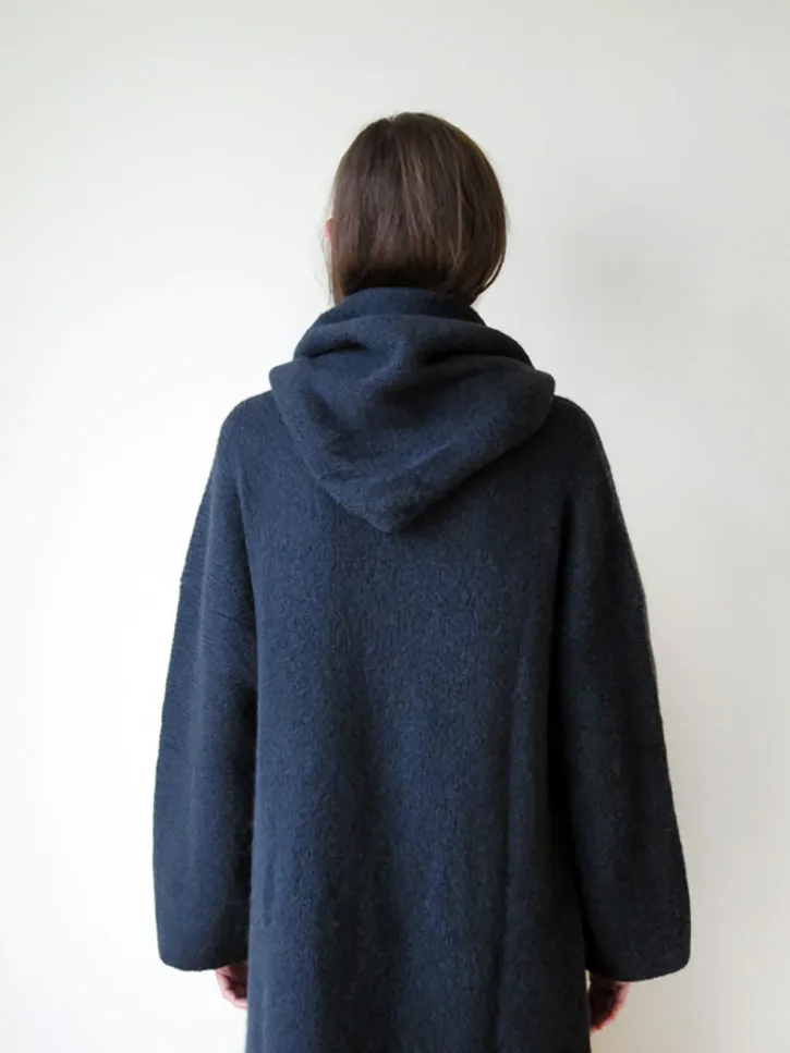 Lauren Manoogian Capote Coat, Black Melange