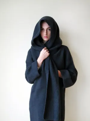 Lauren Manoogian Capote Coat, Black Melange