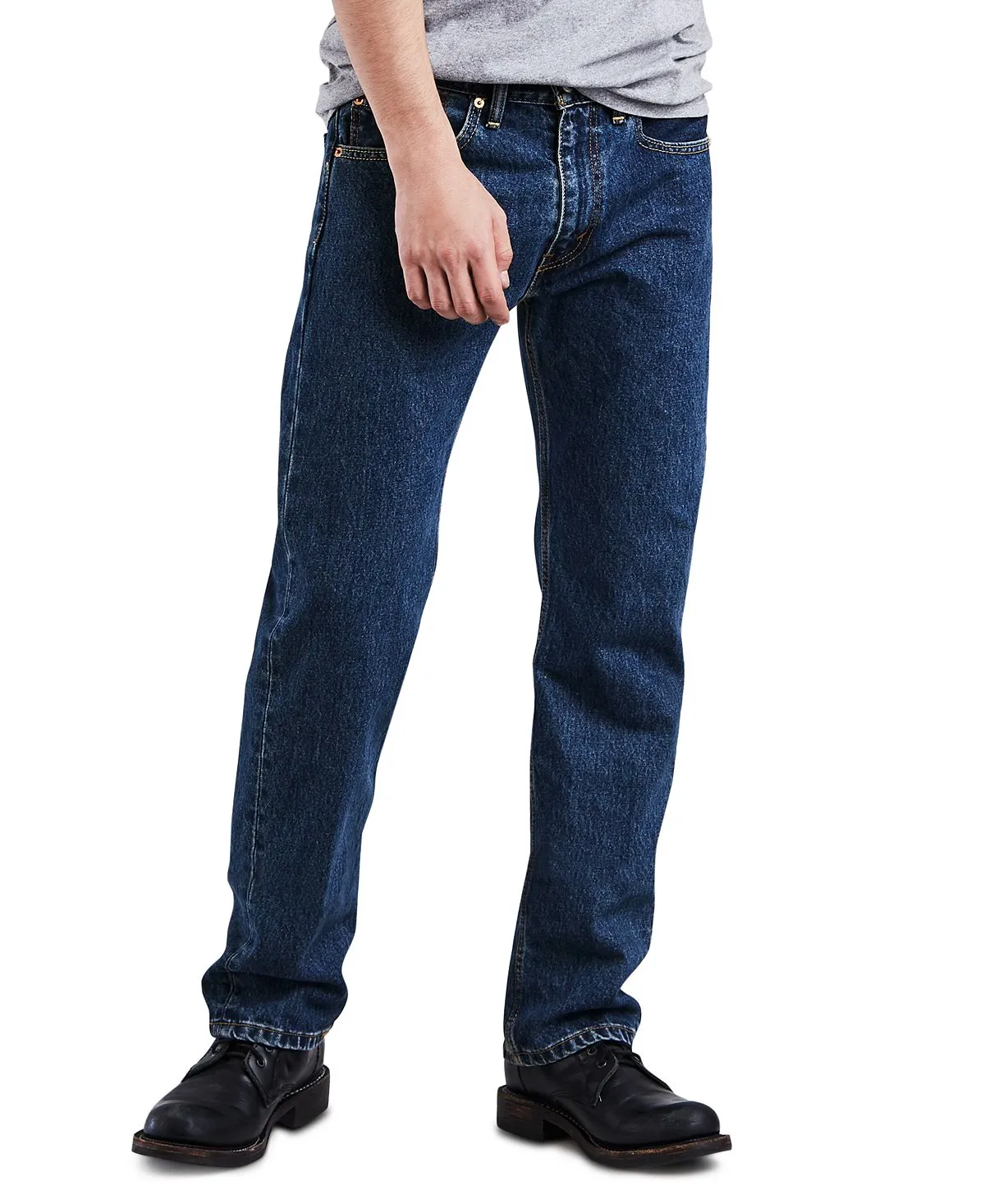 Levi's Men's 505 Regular Straight Fit Non-Stretch Jeans, Blue