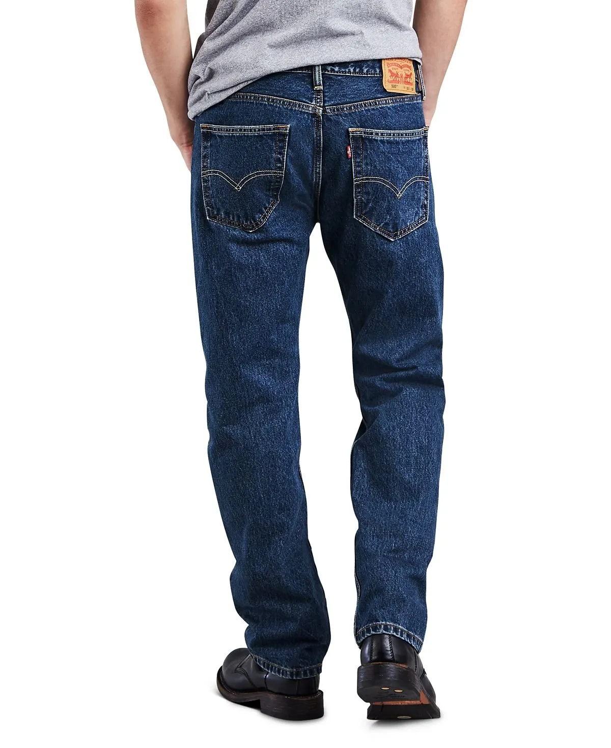 Levi's Men's 505 Regular Straight Fit Non-Stretch Jeans, Blue