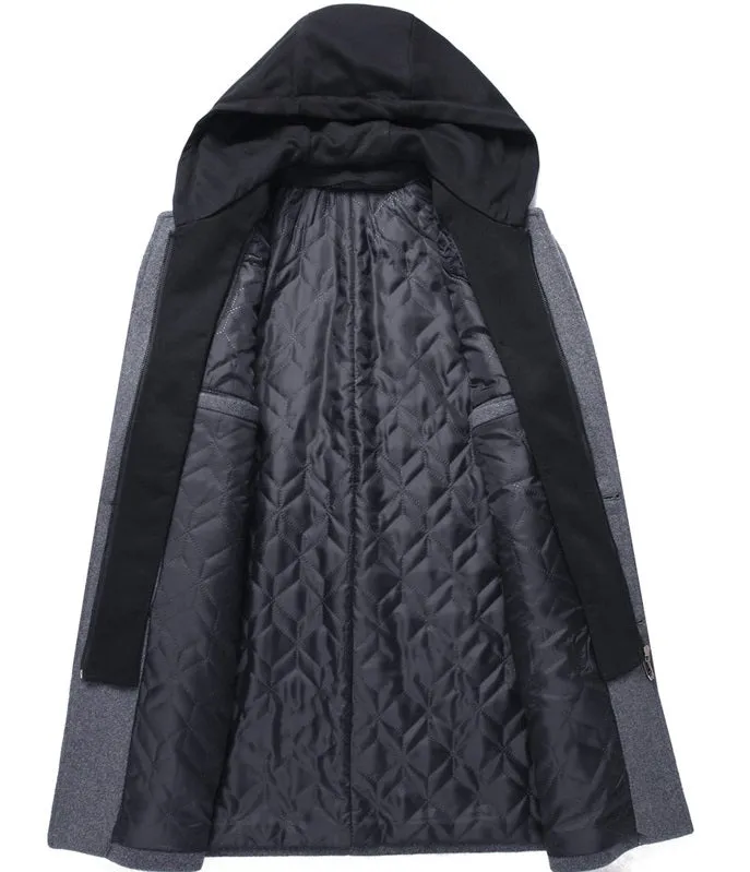 Men Casual Warm Winter Wool Coat