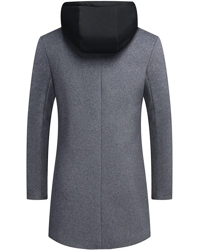 Men Casual Warm Winter Wool Coat